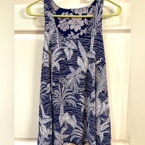 Women’s, M, Tori Richards Hawaiian print reversible tank top
